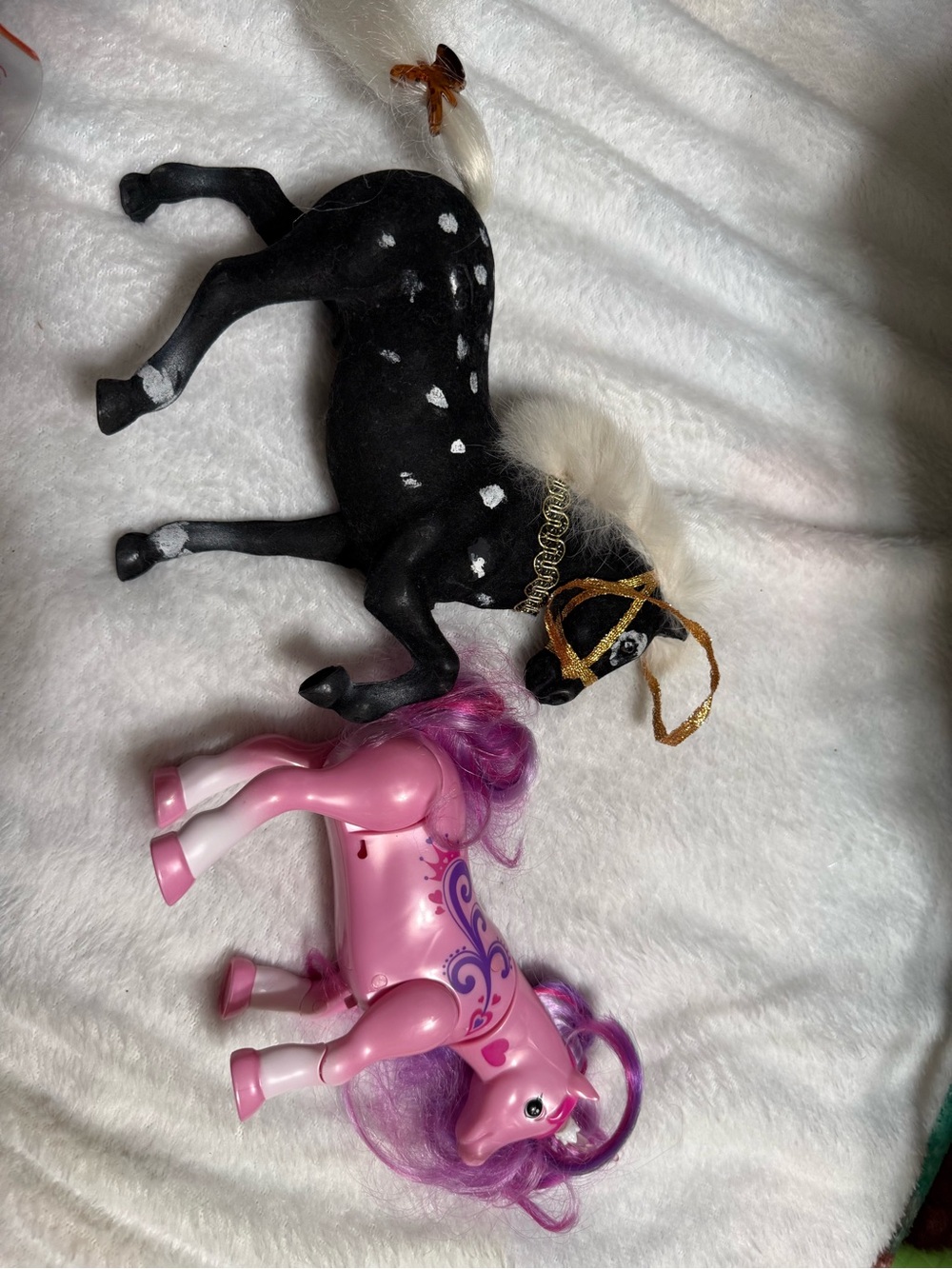 Vintage Horse Figurine & Little Live Pets Dancing Unicorn Toy Lot